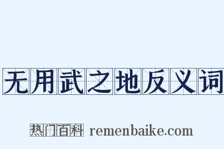 无用武之地反义词是什么意思的图片
